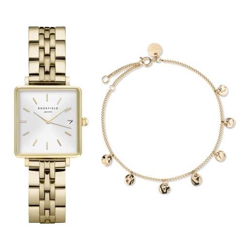Rosefield orologio analogico da donna set regalo - oro -?26 x 28 mm