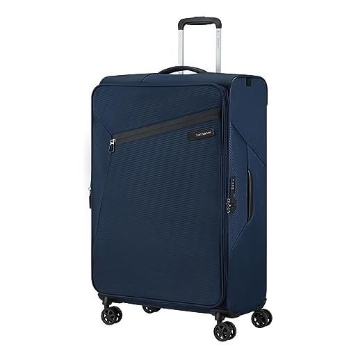 Samsonite litebeam - spinner l, valigia espandibile, blu (midnight blue), l (77 cm - 28 l)