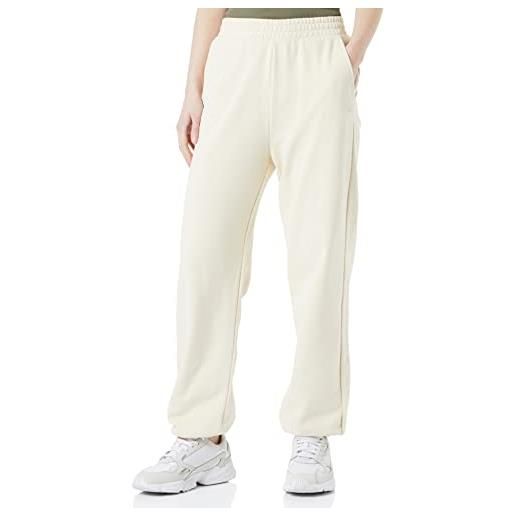 Champion eco future terry high waist wide leg elastic cuff pantaloni da tuta, giallo crema, s donna