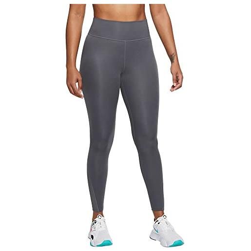 Nike w nk one df mr 7/8 tgt leggings, iron grey/white, xs donna