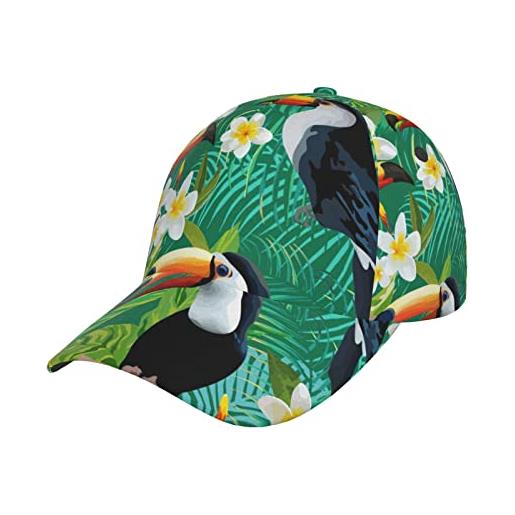 Zorin berretto sportivo unisex regolabile con tesa curva berretto da baseball 3d tucano foglia fiore cappello da tennis snapback cappelli papà camionista berretto per ragazzi donne uomini nero
