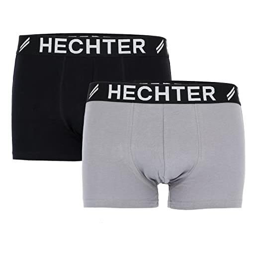 Hechter Studio boxer da uomo, confezione da 2 pezzi, nero/antracite, xl