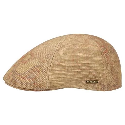 Stetson coppola con protezione uv navola uomo - cappellino estivo cappello piatto visiera estate/inverno - s (54-55 cm) marrone