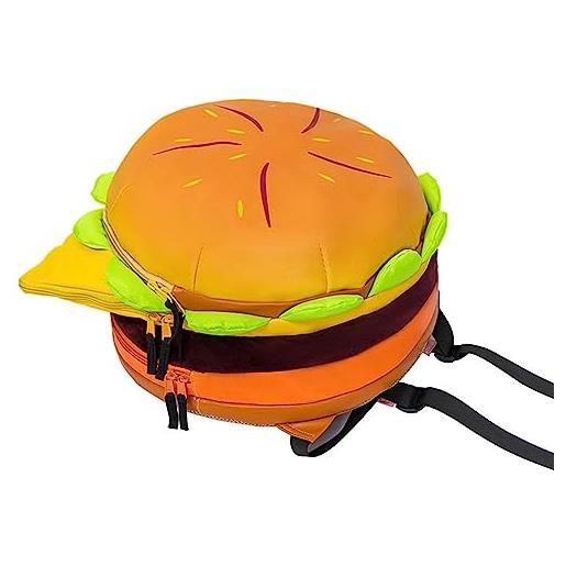 BBTISG zaino per hamburger zaino cheeseburger zaino traspirante impermeabile per studenti cheeseburger backpack resistente all'usura schiarente causale, zaino a spalla per ragazze