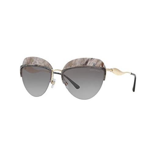 Emporio Armani armani 0ar6061 318611 59 occhiali da sole, grigio (striped grey/greygradient), donna