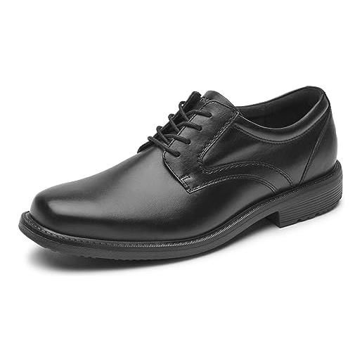 Rockport style leader 2 plain toe, oxford uomo, nero, 44 eu