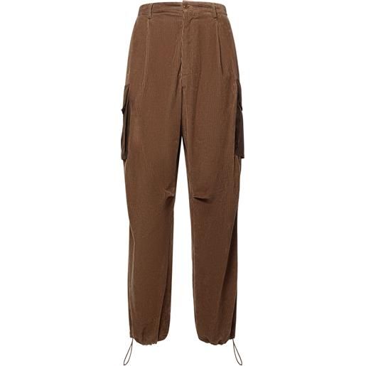 MONCLER pantaloni in cotone millerighe