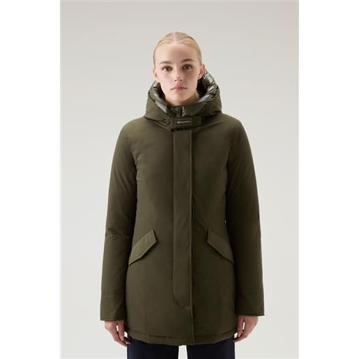 Woolrich donna arctic parka in urban touch verde taglia xs
