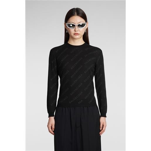 Balenciaga maglia in cotone nero
