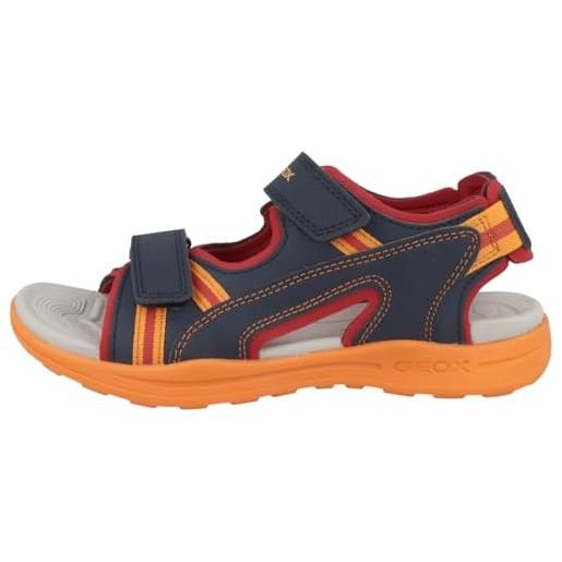 Geox j vaniett boy, sandal, blue/orange, 33 eu