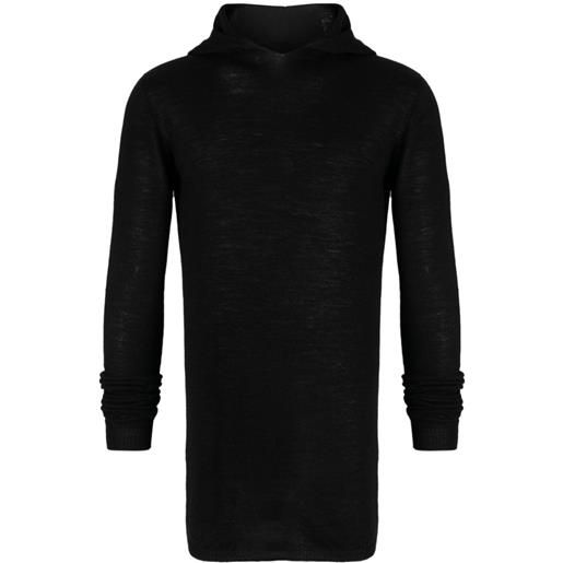 Rick Owens maglione con cappuccio - nero
