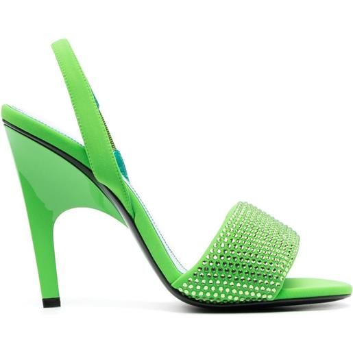 The Attico sandali a punta aperta con decorazione - verde