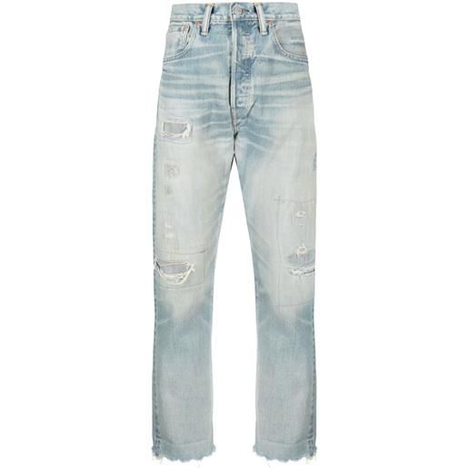 Ralph Lauren RRL jeans boyfriend con effetto vissuto - blu