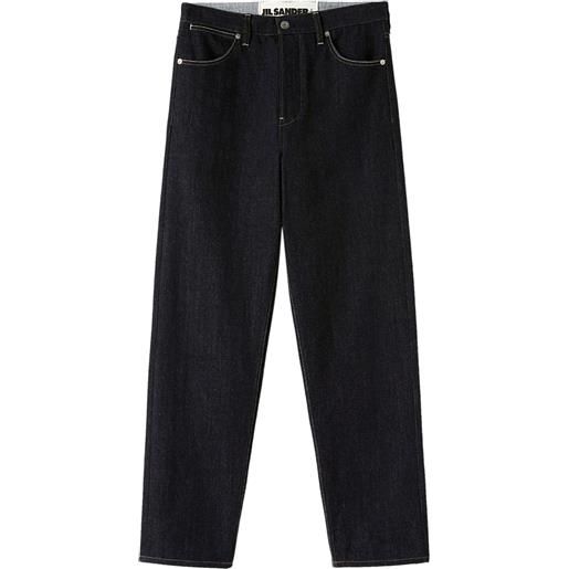 Jil Sander jeans con cuciture a contrasto - blu