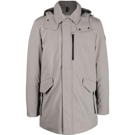 Woolrich cappotto barrow con cappuccio rimovibile - grigio