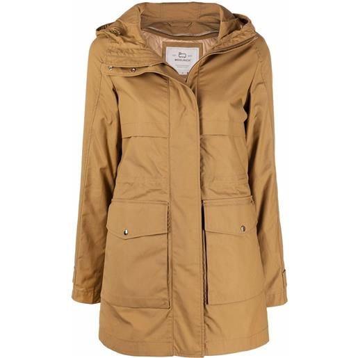 Woolrich cappotto con zip conway - marrone