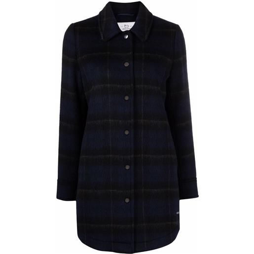 Woolrich giacca-camicia a quadri oversize - blu