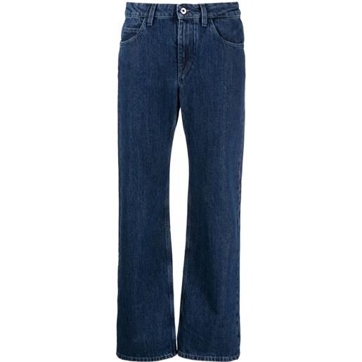 Off-White jeans dritti crop - blu