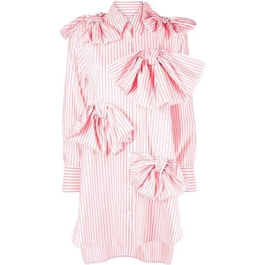 Viktor & Rolf bow-terfly striped shirtdress - rosa