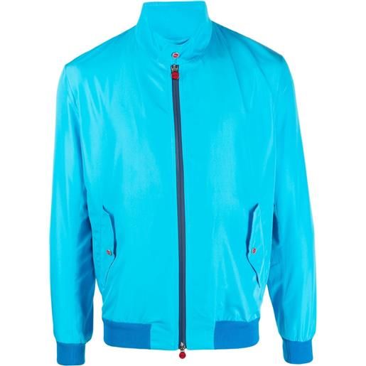 Kiton giacca leggera con zip - blu