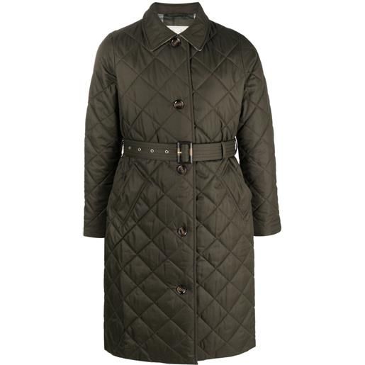 Barbour cappotto monopetto trapuntato - verde