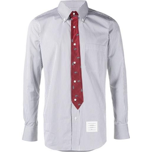 Thom Browne camicia con stampa paisley - grigio