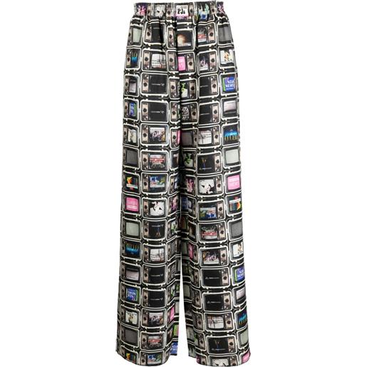 Natasha Zinko pantaloni a gamba ampia tv pyjama - multicolore
