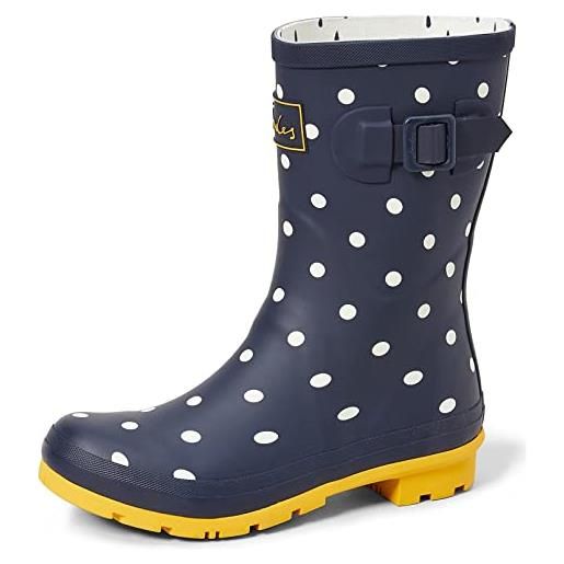 Joules moly welly boots, stivali donna, blue french/navy spot, 36 eu