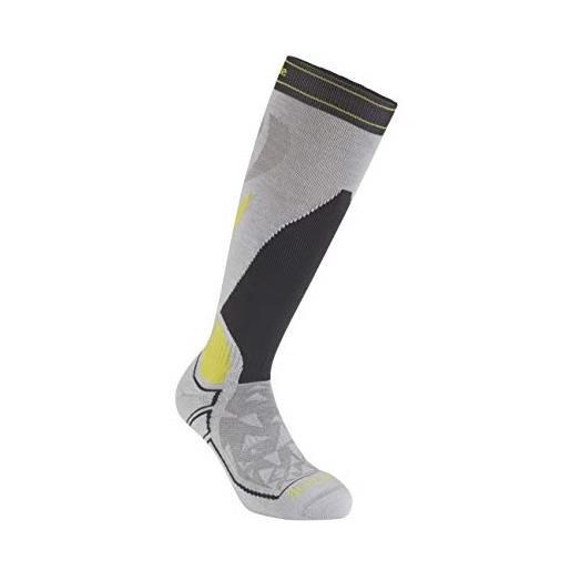 Bridgedale men's midweight ski-merino endurance socks, calzini uomo, grigio chiaro/grafite, l
