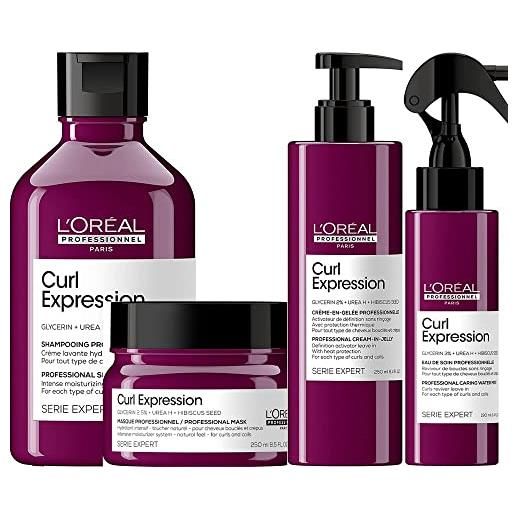 L'OREAL PROFESSIONNEL l'oréal professionnel paris | kit shampoo curl expression 300 ml + maschera 250 ml + crema-in-gel 250 ml + spray ravvivatore 190 ml