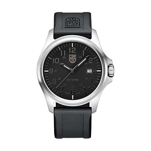 Luminox g patagonia steel x2.2502 - orologio da uomo, 43 mm, con datario, impermeabile, 100 m, colore: nero, nero