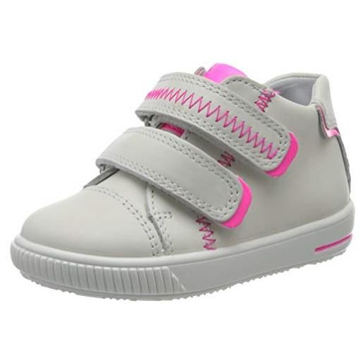 superfit moppy, scarpe da cammino bambine e ragazze, bianco bianco rosa 10, 22 eu