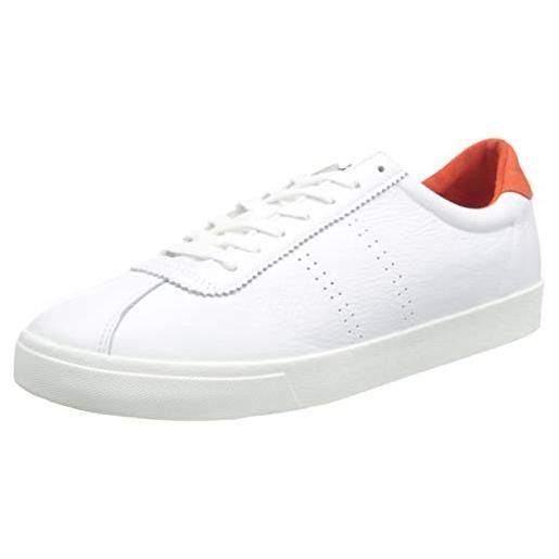 Superga 8054954136126, sneaker unisex-adulto, white-red, 45 eu