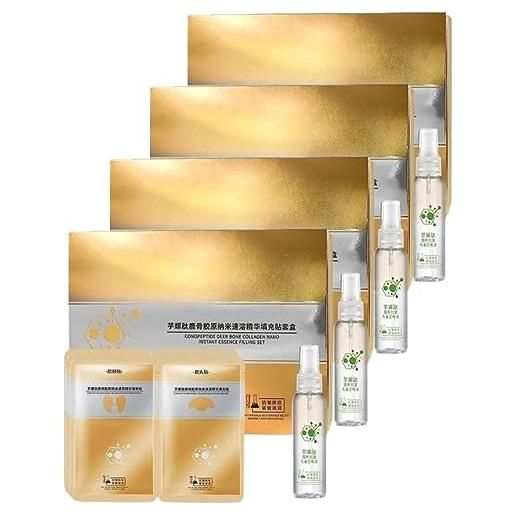 Loandicy 1/2/4 set spiral peptide deer bone collagén essence kit | brightening serums for face | cono. Peptide deer bone collagén nano instant essence filling set | japanese spiropeptide deer collagén essence