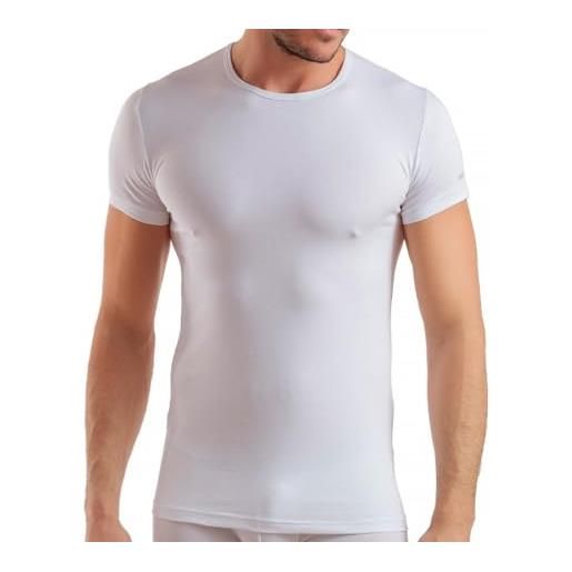 Enrico Coveri maglietta intima uomo girocollo offerta 3 e 6 pezzi, maglia uomo in cotone bielastico et 1000 (6 pezzi. Bianco, m)