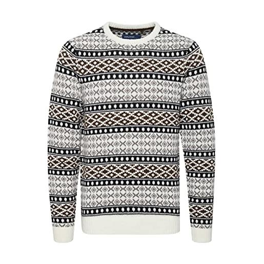 b BLEND blend tjorben - maglione da uomo a maglia grossa con motivo norvegese, java (191016), xxxl