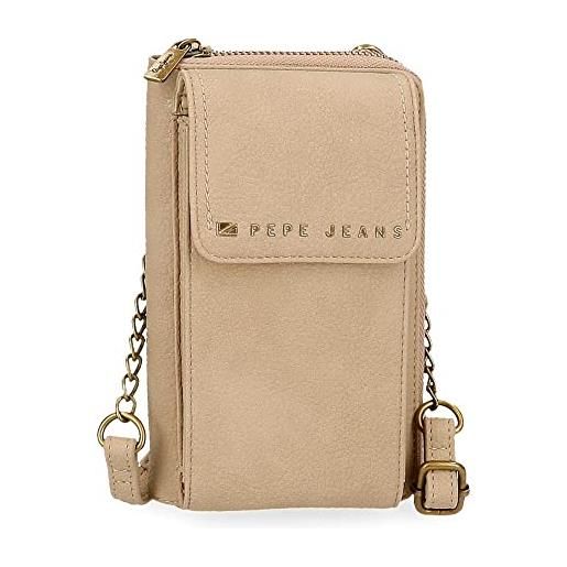 Pepe Jeans borsa a tracolla Pepe Jeans diane beige 11x17,5x2,5 cm pelle sintetica