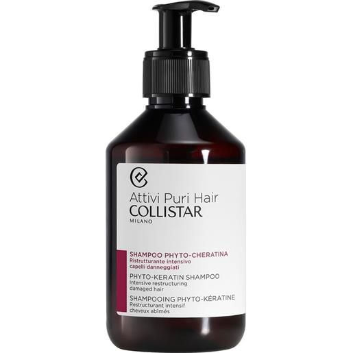 Collistar attivi puri hair shampoo phyto-cheratina - ristrutturante intensivo capelli danneggiati 250 ml