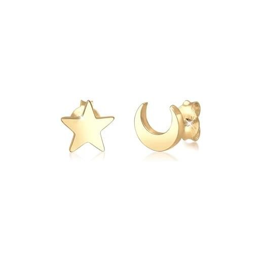 Elli orecchini donna stelle mezzaluna astro in argento 925