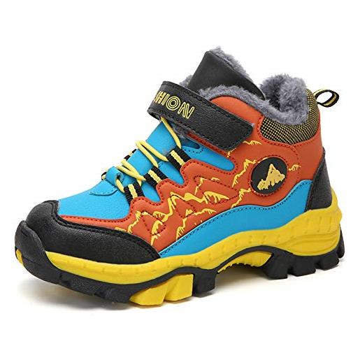 Mishansha Scarpe Invernali Donna Stivali Invernali Uomo Stivali da Neve  Impermeabili Outdoor Scarpe da Trekking Nero 56 Gr.36 : : Moda