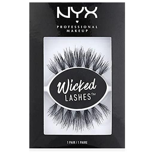 Maybelline nyx professional makeup ciglia finte, fibre sintetiche, un paio, riutilizzabili, effetto ciglia drammatiche, style: doe eyes