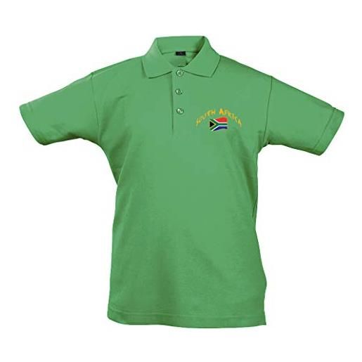 Supportershop - polo rugby sudafrica per bambini, bambini, 5060672801638, verde, fr: xl (taille fabricant: 10 ans)
