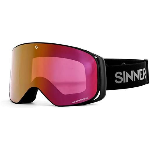 Sinner olympia + ski goggles trasparente double pink sintrast / cat2
