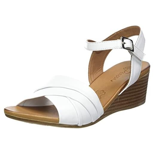 Piazza 910071-03, sandali con tacco donna, bianco, 42 eu