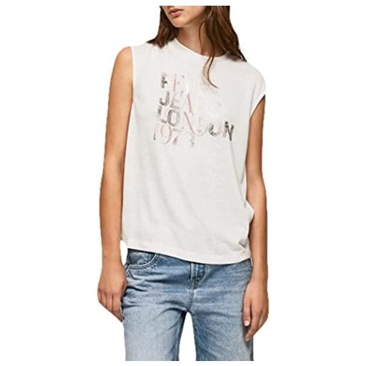 Pepe Jeans lidia, t-shirt donna, bianco (white), xs