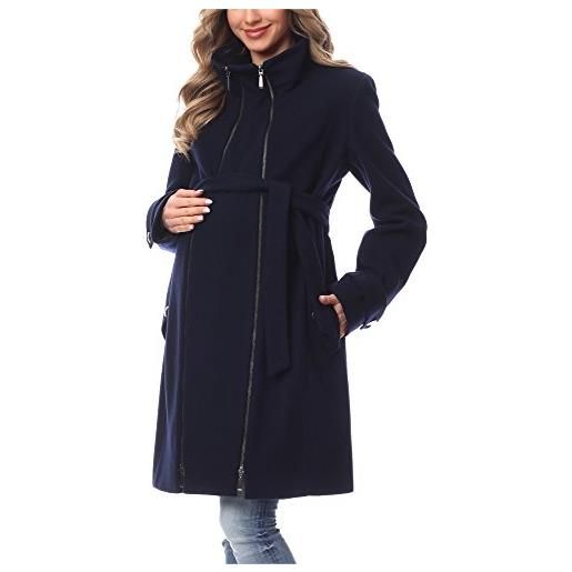 Be Mammy trench premaman di lana be20-225 (blu navy, eu 34=it 40)