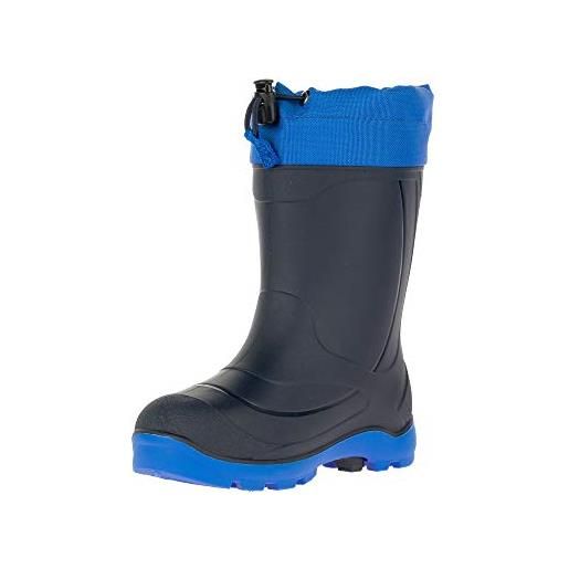 Kamik snobuster1 - stivali di gomma unisex bambini, blu (blue blu), 28/29 eu