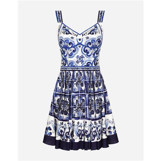 Dolce & Gabbana short majolica print dress
