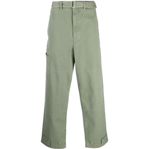 LEMAIRE jeans dritti con cintura - verde