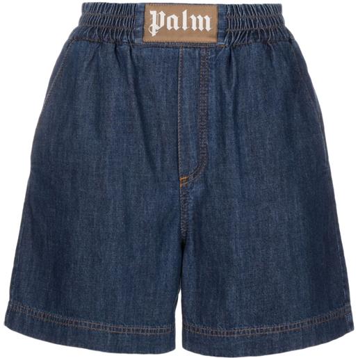Palm Angels shorts con applicazione - blu